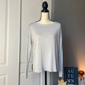 Lululemon Well Being Grey Mesh Sweater Size 8 Top
